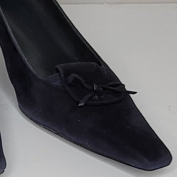 Stuart weitzman NavyBlue Satin Debutant Women's Evening High Heels - Picture 3 of 10